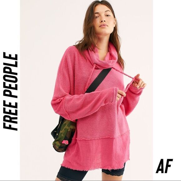 FREE PEOPLE ZOE PULLOVER PINK NEW SMALL - Picture 1 of 10